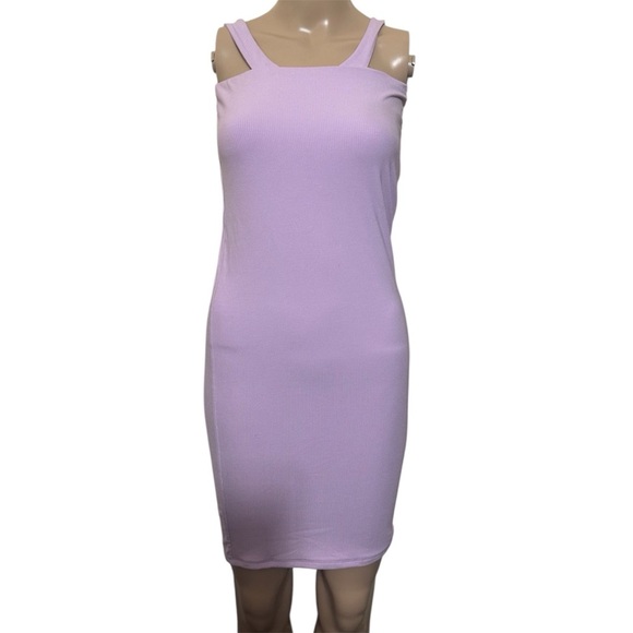 naked wardrobe Dresses & Skirts - Naked Wardrobe Lavender Ribbed Dress